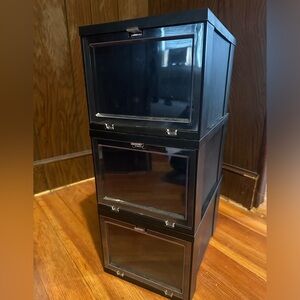 Lot of 3 show storage containers from the container store